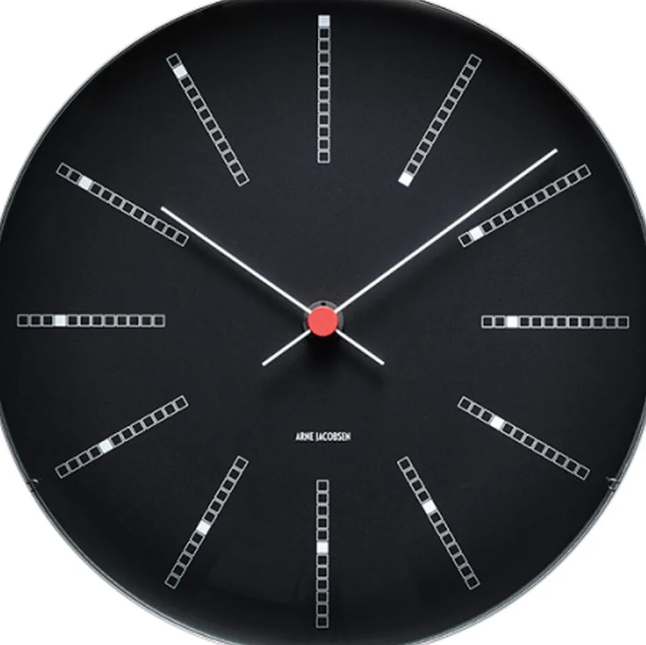 Ure & Vejrstationer<Arne Jacobsen Clocks Bankers Vægur Ø21 sort
