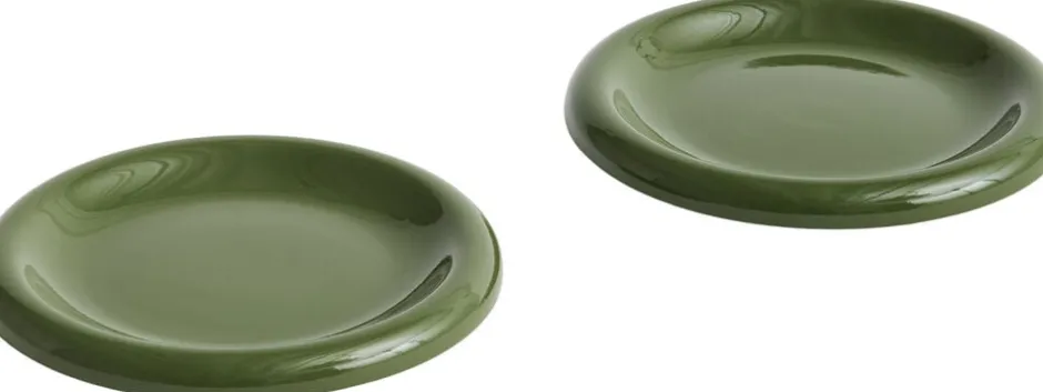 Tallerkener<Hay Barro Plate-Set of 2-Ø18-Green
