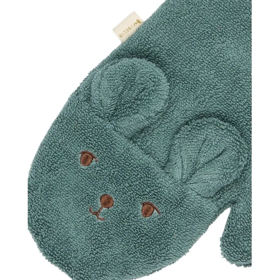 Håndklæder<Fabelab Bath Mitts - 2 pack - Bear and Bunny Wood thrush