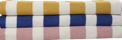 Håndklæder<Magasin du Nord Collection Beach towel 100x180 old gold/starwhite stripe GOTS