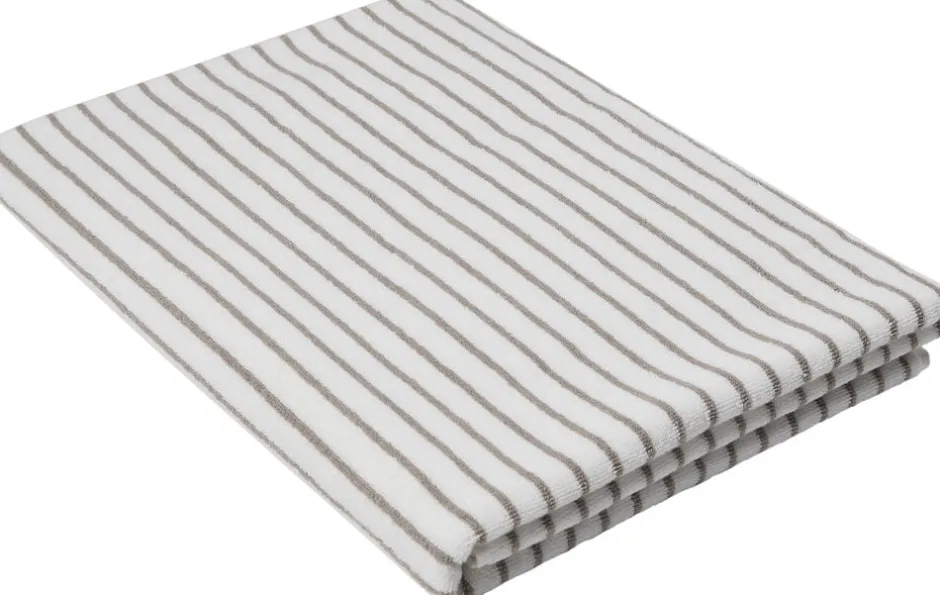 Håndklæder<Magasin du Nord Collection Beach towel 100x180cm smal strib beige GOTS