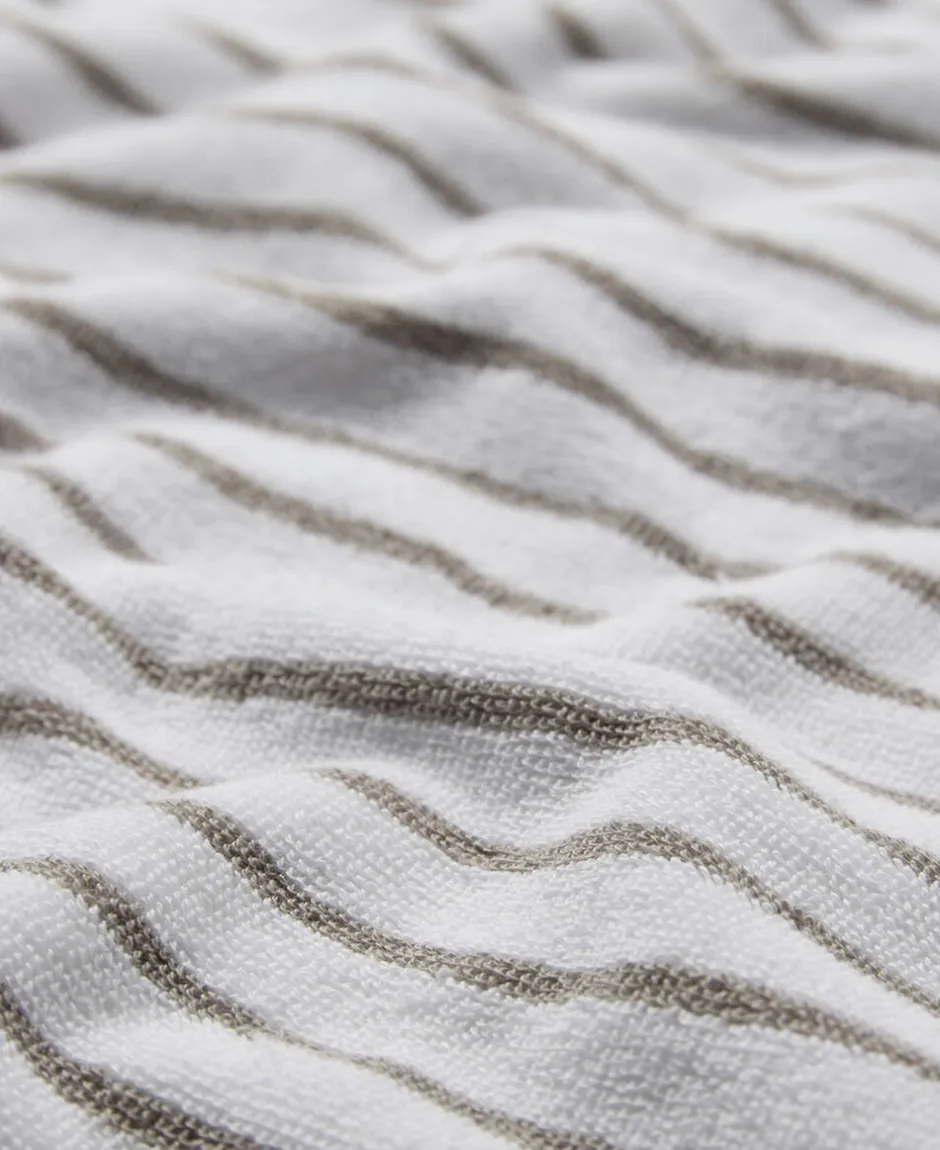 Håndklæder<Magasin du Nord Collection Beach towel 100x180cm smal strib beige GOTS