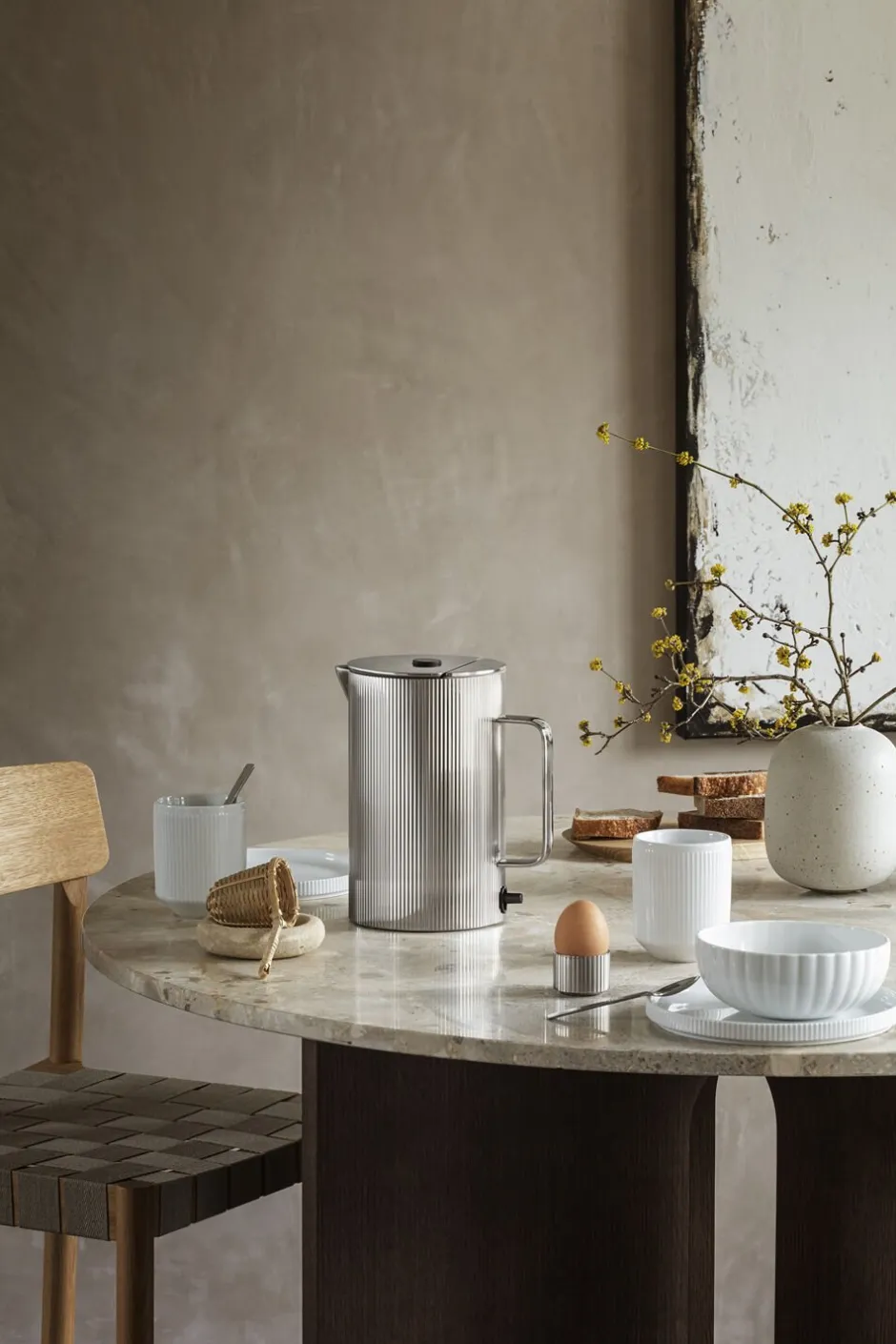 Køkkenmaskiner<Georg Jensen Bernadotte Electric kettle Steel