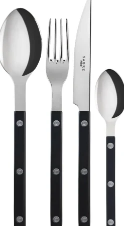 Bestik<Sabre Paris Bistrot Solid / 4 pieces cutlery set / Black