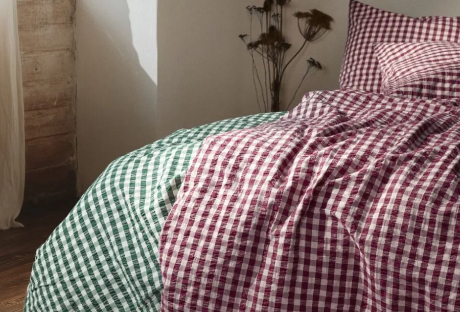 Sengetøj & Lagner<Juna Bæk&Bølge Sengetøj 200x220 cm blomme/rosa DK Rød