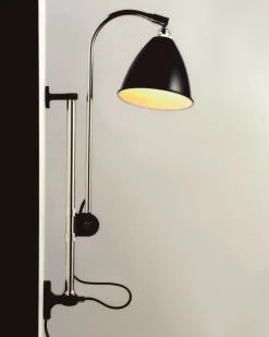 Væglamper<Gubi BL5 Wall Lamp 16 all brass parts/charcoal black shade