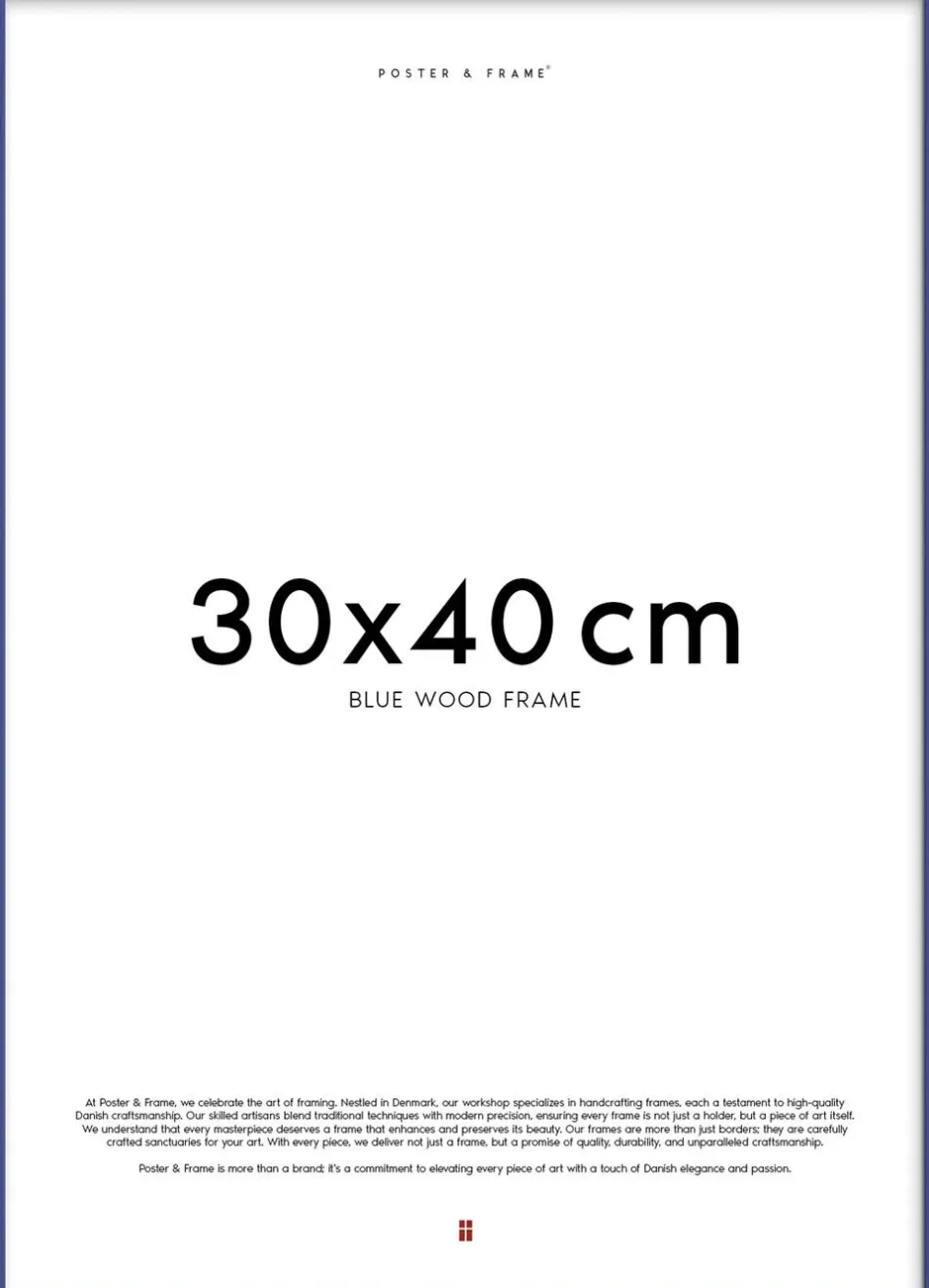 Plakater & Rammer<Poster & Frame Wood Blue