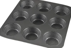 Bageartikler<Blomsterberg Bolleform 32x30x3,2cm carbon stål