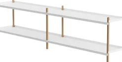 Møbler<NINE BOLT Shelving 2000 - 2 shelves Oak Black Anthracite