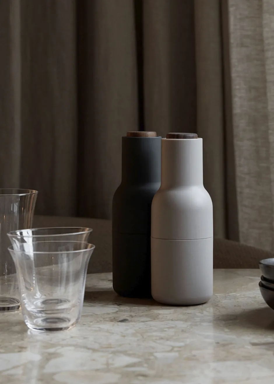 Køkkenartikler<Audo Copenhagen Bottle Grinder, Barley, Walnut, 2-p