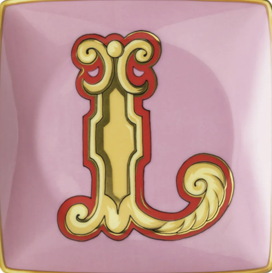 Opbevaring<Versace Bowl 12cm sq. flat, Holiday Alphabet L,