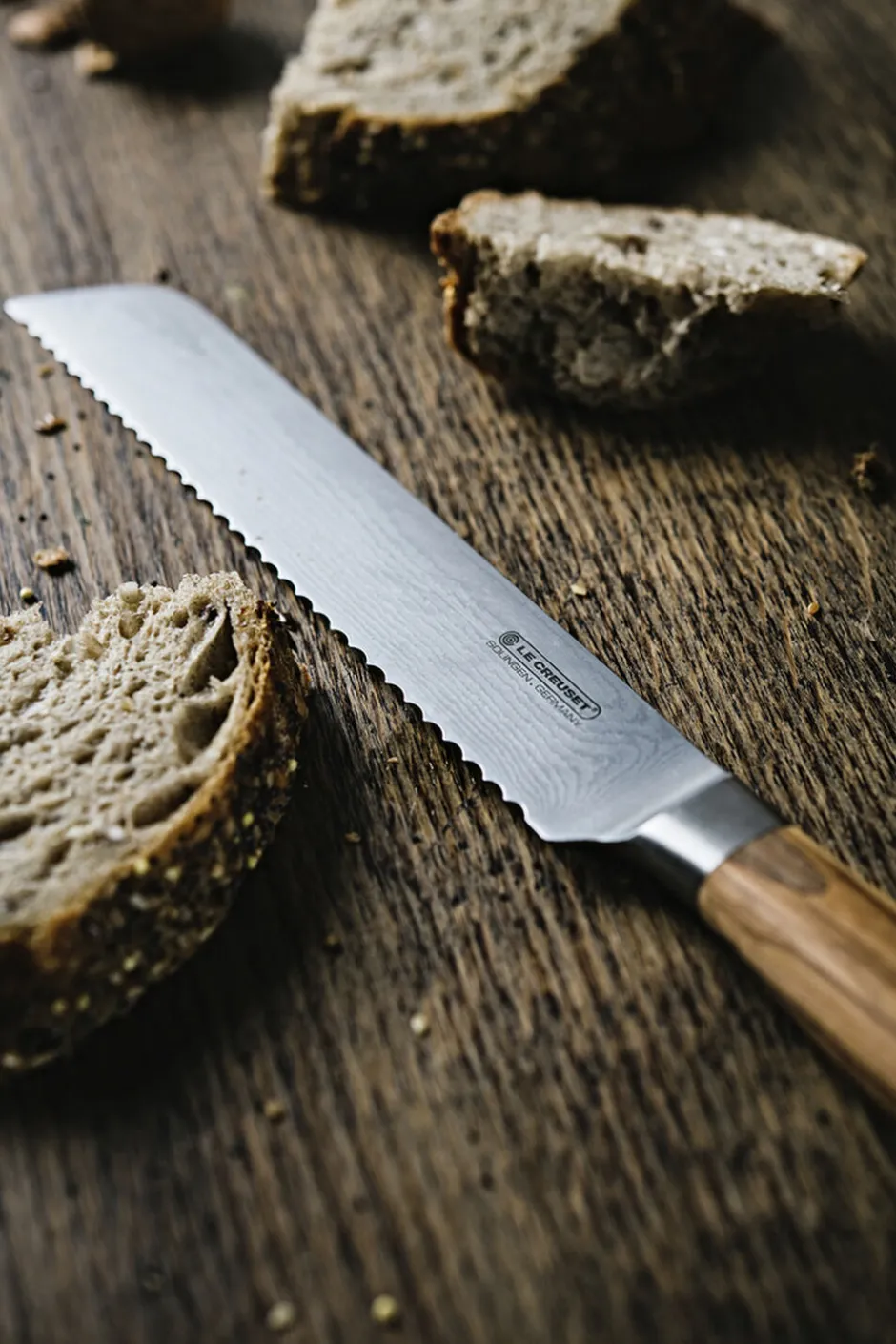 Køkkenknive & Sakse<Le Creuset Brødkniv m/ oliventræsskaft 20cm