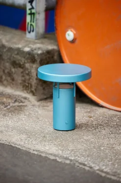 Trådløse Lamper<Hübsch BringMe Portable Lamp Mini Metallic Turquoise