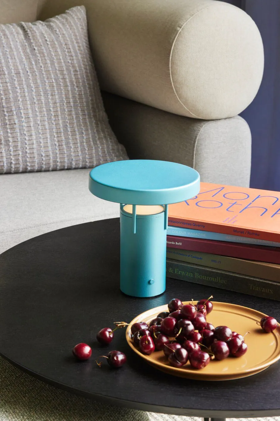 Trådløse Lamper<Hübsch BringMe Portable Lamp Mini Metallic Turquoise