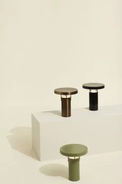 Trådløse Lamper<Hübsch BringMe Table Lamp Burnished brass
