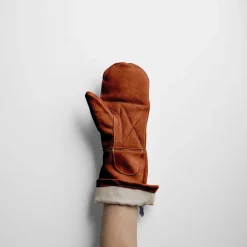Tekstiler Til Køkkenet<Veark Brown - Heat Mittens - rawhide leather, with canvas