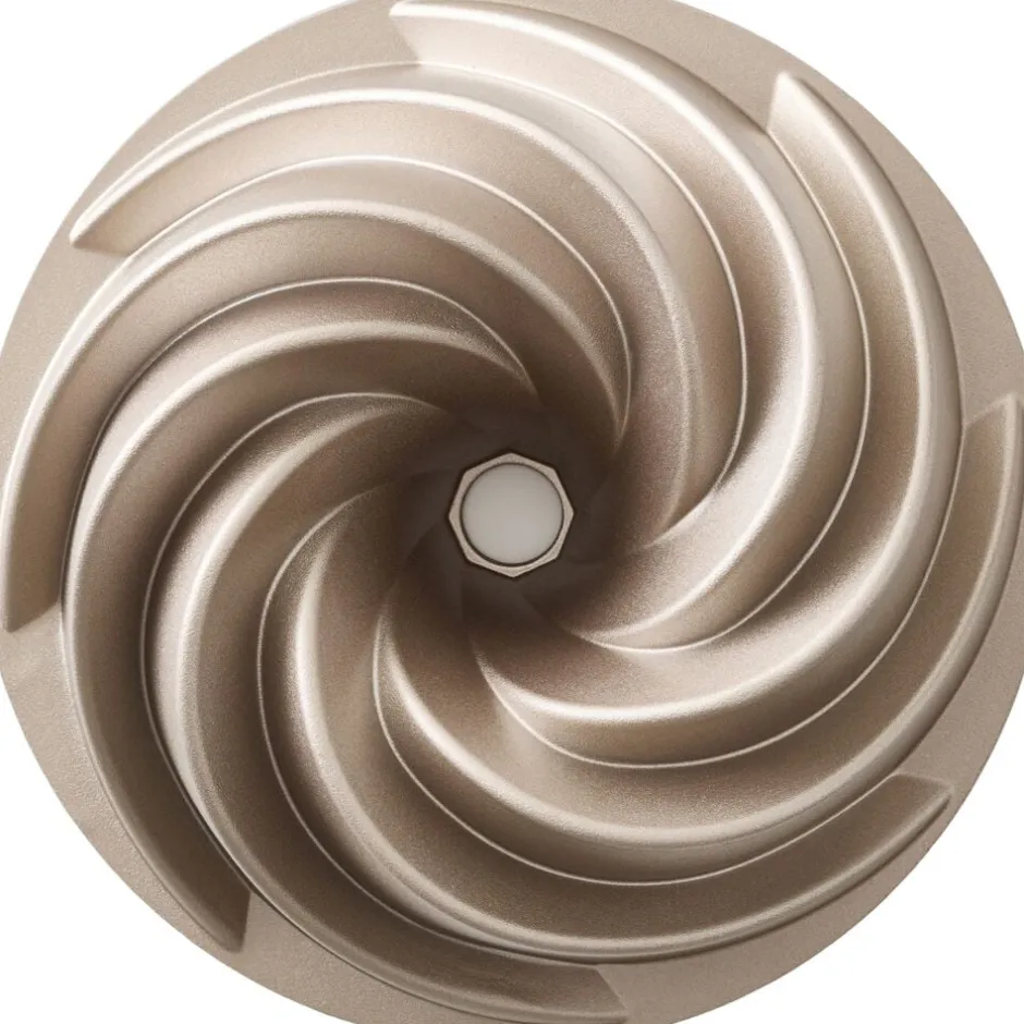 Bageartikler<Blomsterberg Bundt-kageform Swirl 24 x 9 cm Rose gold
