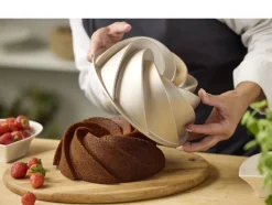 Bageartikler<Blomsterberg Bundt-kageform Swirl 24 x 9 cm Rose gold
