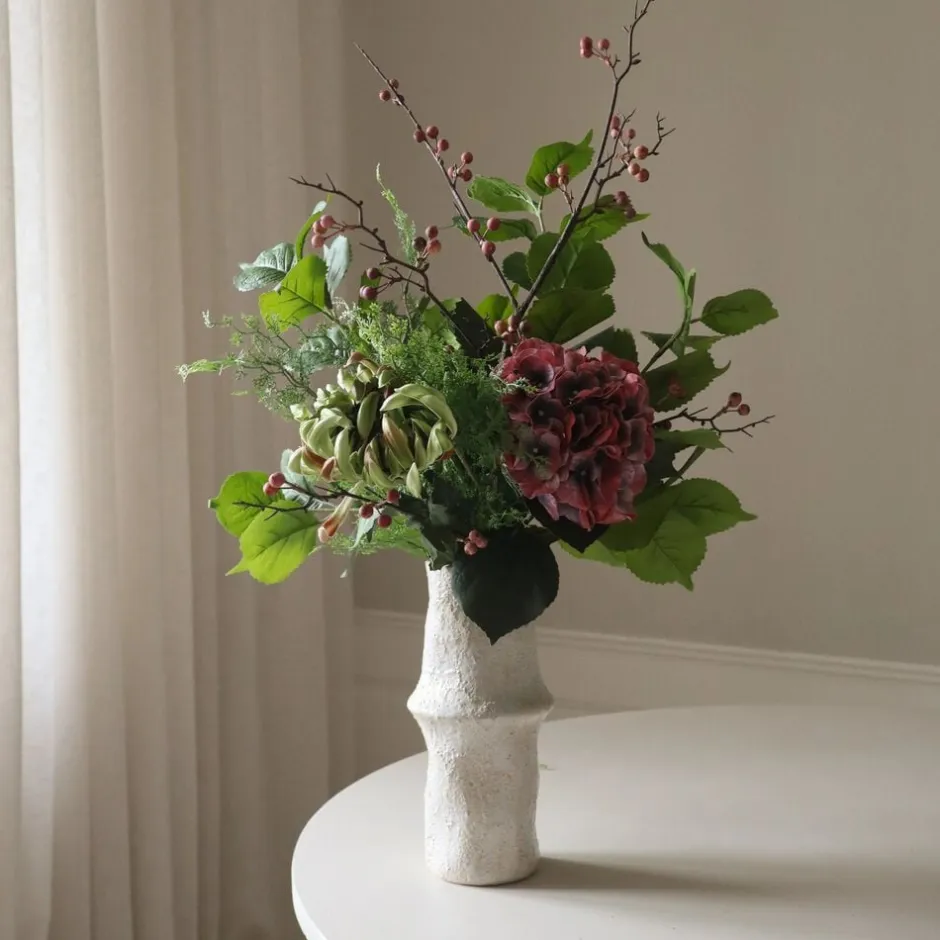 Kunstige Blomster & Træer<Botané Burgundy Hydrangea Flower