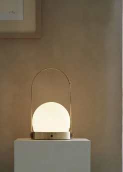 Trådløse Lamper<Audo Copenhagen Carrie Portable Table Lamp Brushed brass