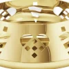 Adventsstager<Georg Jensen CC 2025 PILLAR CANDLEHOLDER 18KT GOLD PLATED STAINLESS STEEL