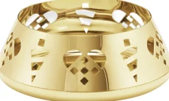 Adventsstager<Georg Jensen CC 2025 PILLAR CANDLEHOLDER 18KT GOLD PLATED STAINLESS STEEL