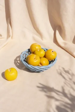 Figurer & Skulpturer<OCTAEVO CERAMIC BASKET SICILIA SMALL LIGHT BLUE