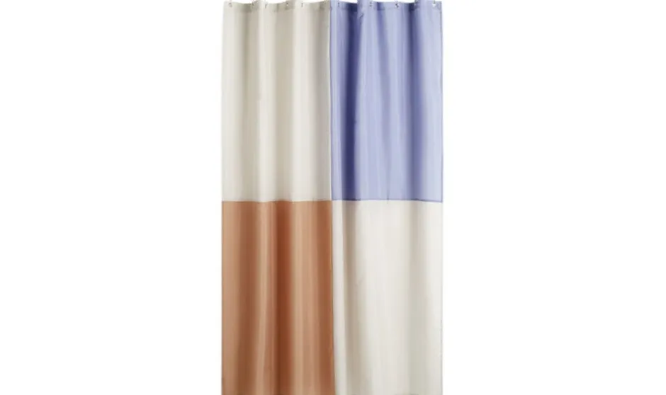 Badeforhæng<Hay Check Shower Curtain-Blue