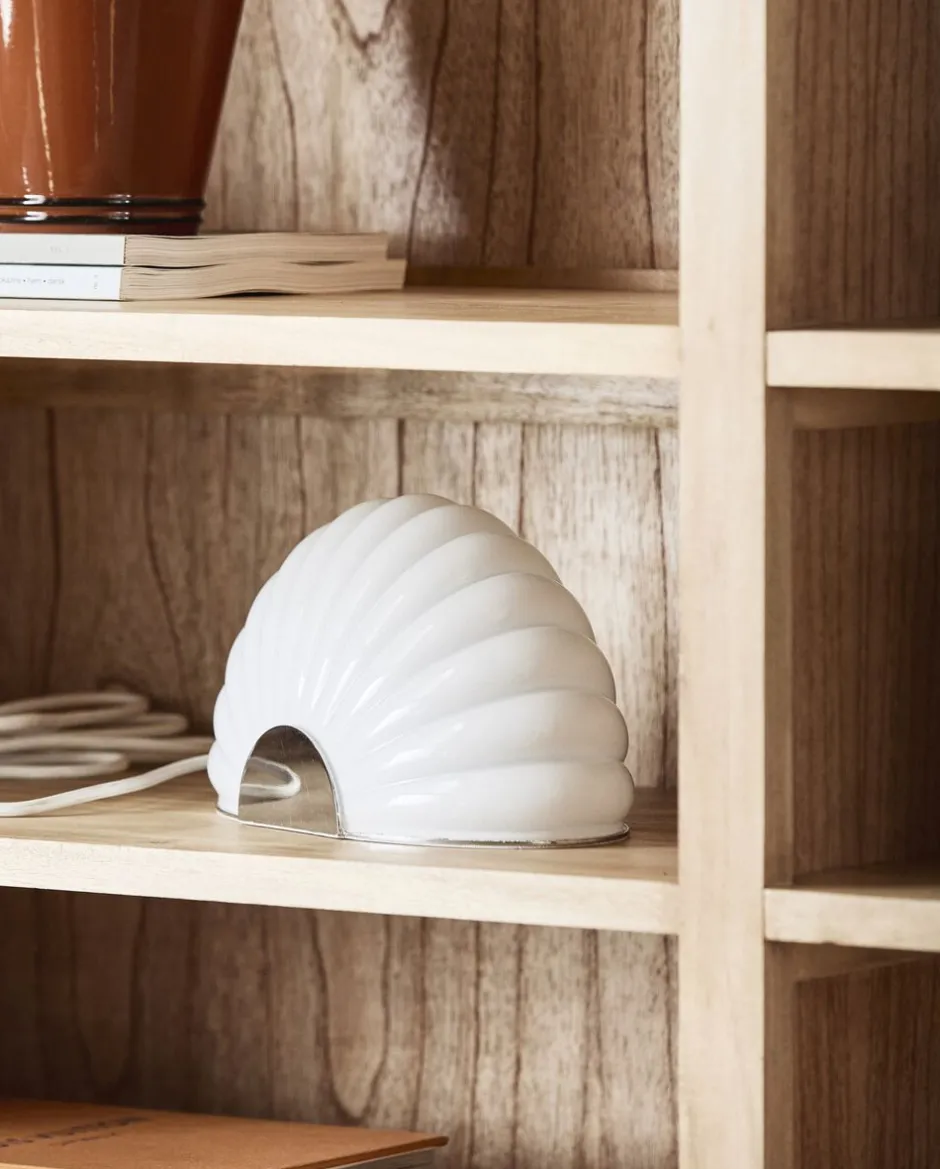 Trådløse Lamper<Nordal CHIA lamp w. chrome finish - white