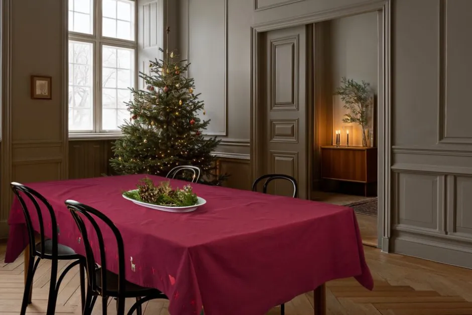 Tekstiler Til Borddækning|Juletekstiler<Juna Christmas Fable Dug 150x320 cm rød