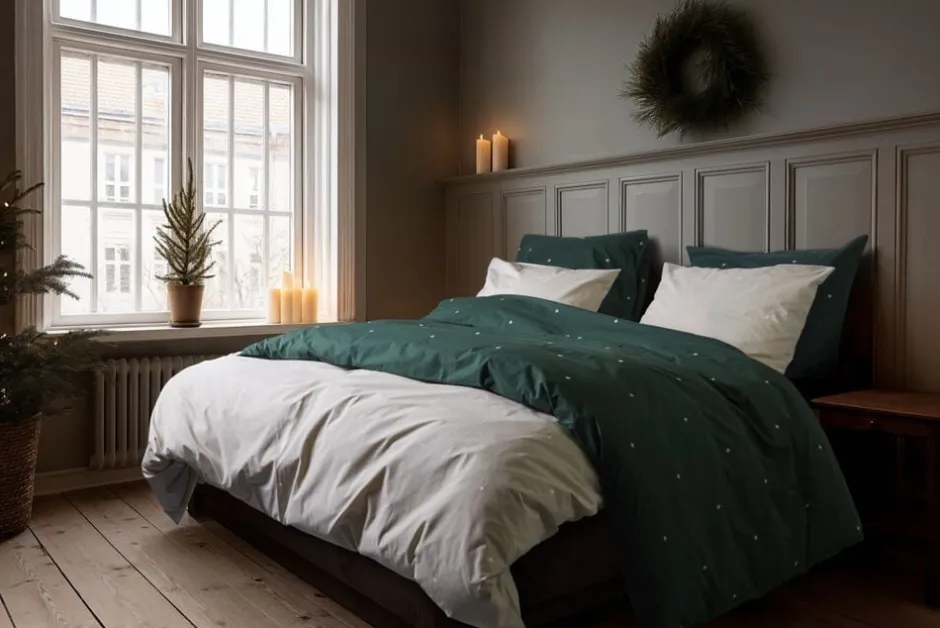 Sengetøj & Lagner<Juna Christmas Fable Sengetøj 140x200 cm grøn DK