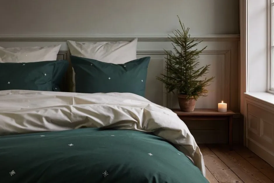 Sengetøj & Lagner<Juna Christmas Fable Sengetøj 140x200 cm grøn DK