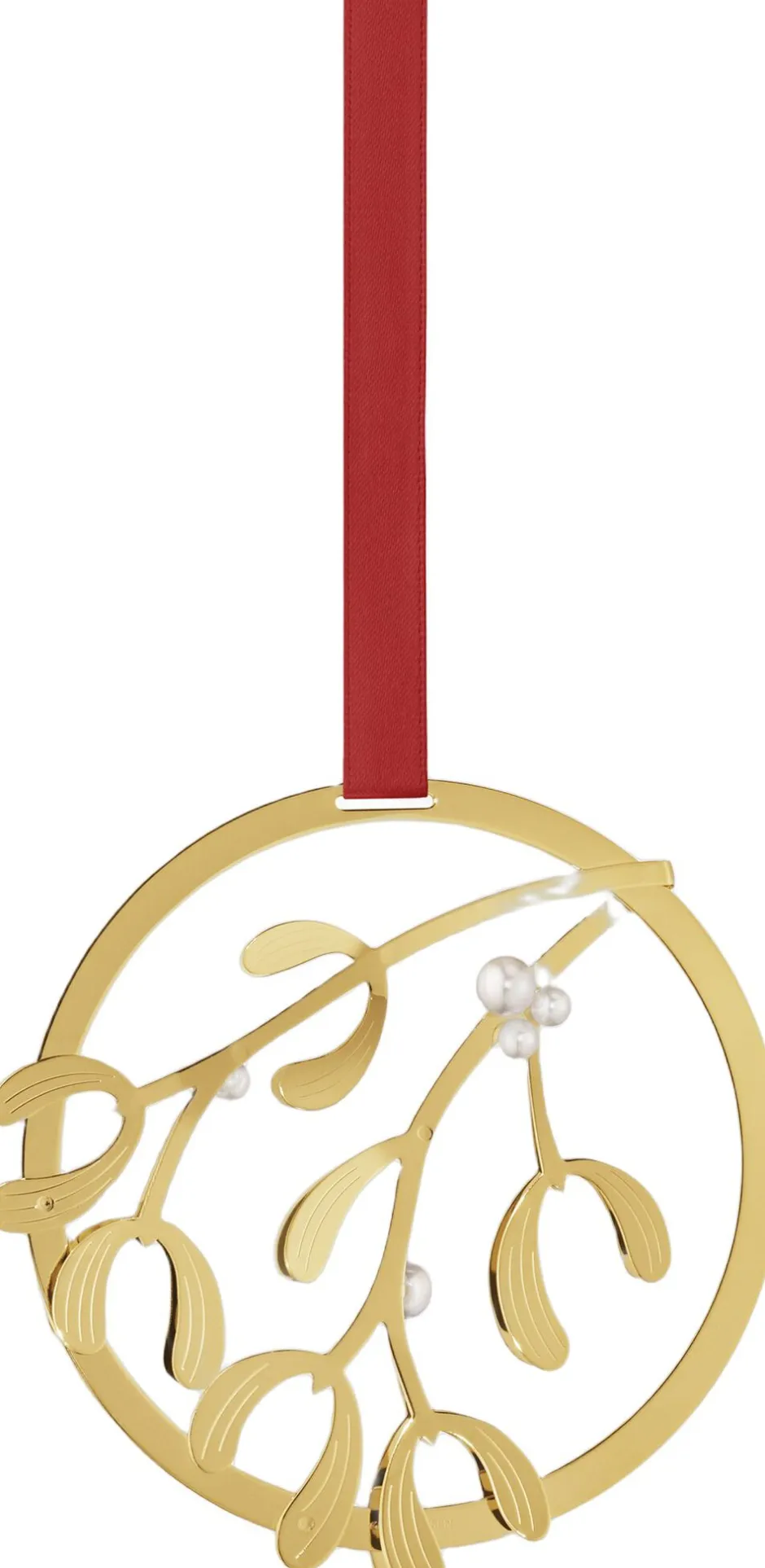 Juletræspynt<Georg Jensen CHRISTMAS MOBILE MISTLETOE 18 KT GOLD PLATED