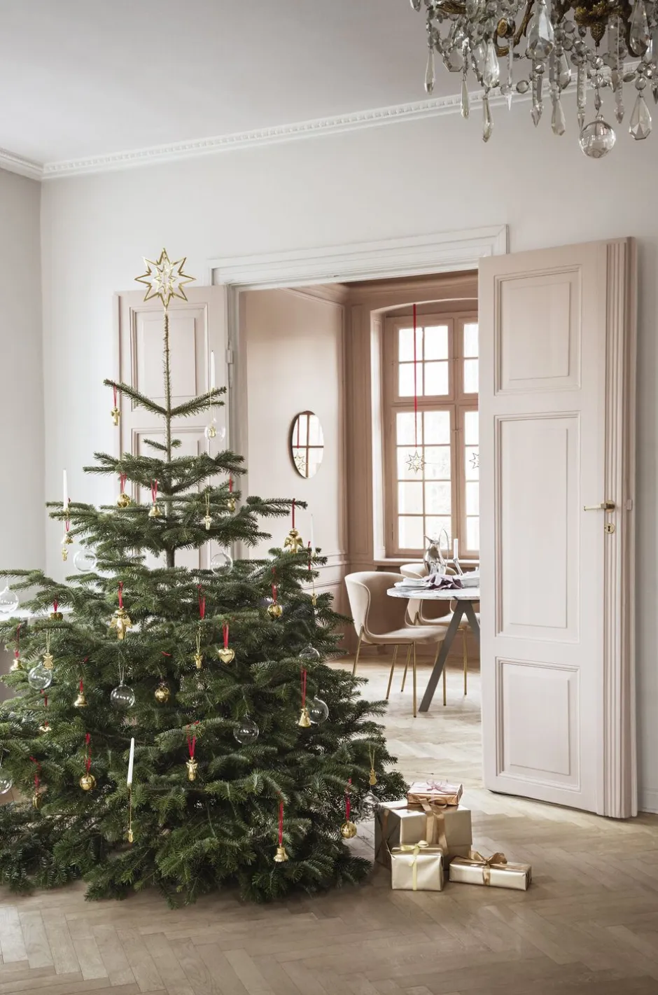 Juletræspynt<Georg Jensen CHRISTMAS MOBILE MISTLETOE 18 KT GOLD PLATED