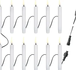 Elektriske Julelys<Uyuni Christmas string, 12 candles, USB-C, White, 1,3x11 cm