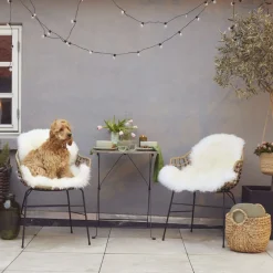 Skind<NATURES Collection 90cm-up New Zealand Sheepskin, Long Wool Ivory 95x60