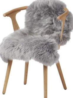 Skind<NATURES Collection 90cm-up New Zealand Sheepskin, Long Wool Light Grey 90x60