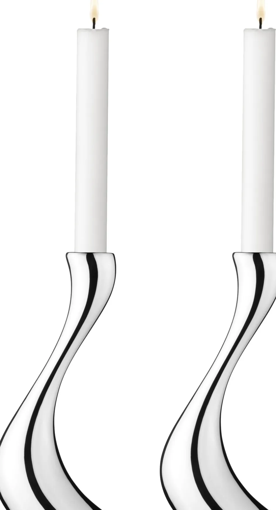 Lys & Lysestager<Georg Jensen COBRA LYSESTAGE MELLEM, 2 STK