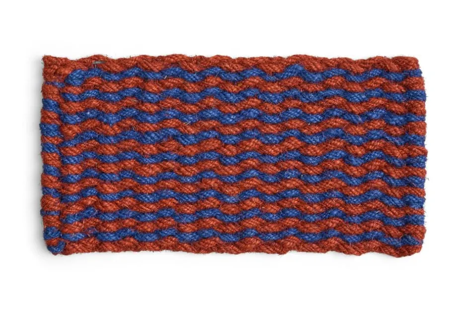 Gulvtæpper<Hay Coco Door Mat-Stripe Wave-Brown and navy