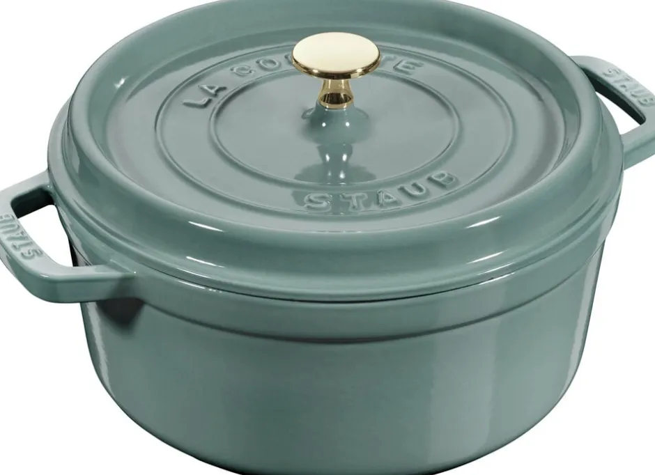 Gryder & Pander<Staub Cocotte 24 cm Eukalyptus Støbejern