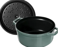 Gryder & Pander<Staub Cocotte 24 cm Eukalyptus Støbejern