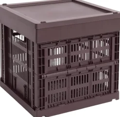 Opbevaring<Hay Colour Crate Plastic Lid Square/Cube, Medium Bordeaux
