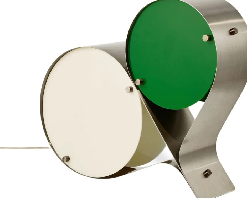 Bordlamper<Gubi Coppia Table Lamp, Steel, EU Base: Bronze Steel, Shade: Ivor
