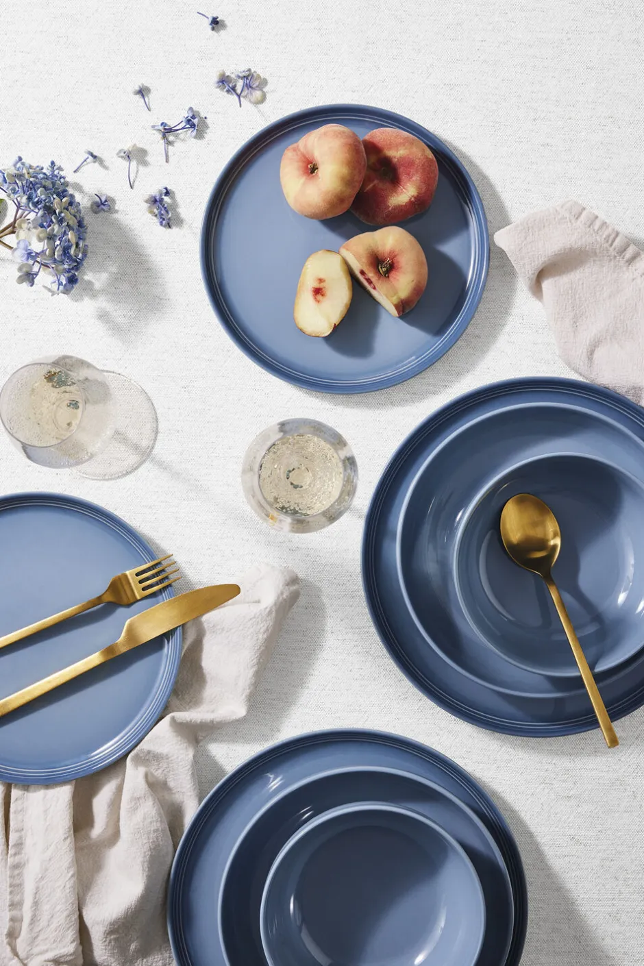 Tallerkener<Le Creuset Coupe middagstallerken 27cm Chambray