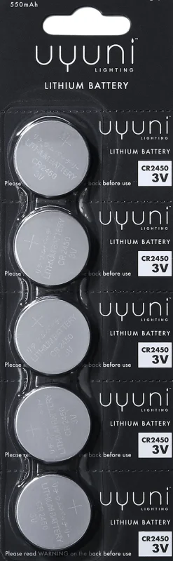 Elektronik|Elektriske Julelys<Uyuni CR2450 Battery, 3V, 550mAh - 5 pack