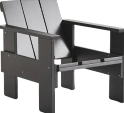 Møbler<Hay Crate Lounge Chair-Black water-base