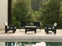 Møbler<Hay Crate Lounge Chair-Black water-base