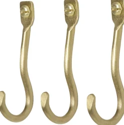 Knager & Knagerækker<Ferm Living Curvature Hooks - Set of 3 - Brass