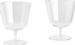 Glas<Hay Curve Stem Glass-Set of 2-Small-Clear