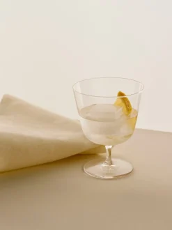 Glas<Hay Curve Stem Glass-Set of 2-Small-Clear